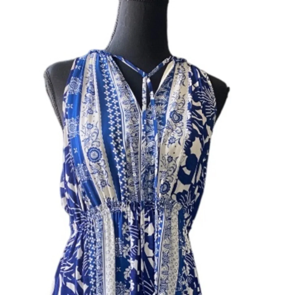 Anthropologie Blue and White Maxi Dress - Picture 3 of 3